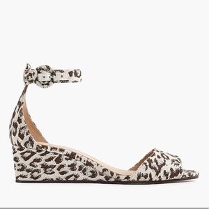 J. Crew Laila wedges in leopard print 7